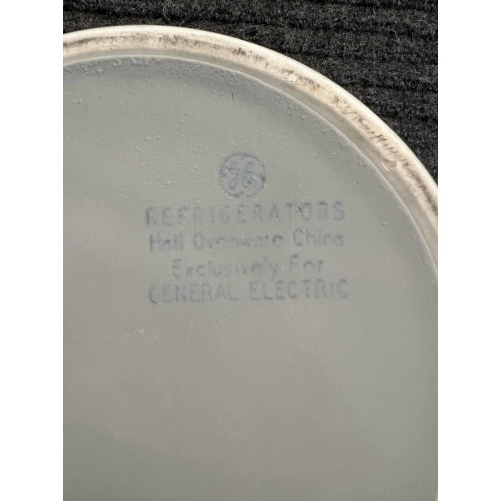 Vintage General Electric Refrigerator Yellow and Gray Hall Ovenware Dish, No Lid